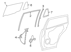 Diagram REAR DOOR. GLASS & HARDWARE. for your 2023 TOYOTA RAV4 TRD Off-Road