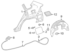 Diagram QUARTER PANEL & COMPONENTS. for your 2021 TOYOTA RAV4