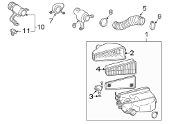 Diagram AIR INTAKE. for your 2016 TOYOTA SIENNA