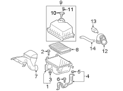 Diagram ENGINE / TRANSAXLE. AIR INTAKE. for your 2014 TOYOTA SEQUOIA