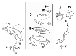 Diagram ENGINE / TRANSAXLE. AIR INTAKE. for your 2014 TOYOTA SEQUOIA