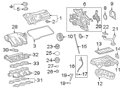 Diagram ENGINE / TRANSAXLE. ENGINE PARTS. for your 2016 TOYOTA CAMRY XSE Sedan