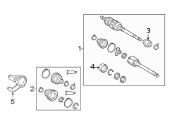 Diagram FRONT SUSPENSION. DRIVE AXLES. for your 2021 TOYOTA 4RUNNER TRD Off-Road