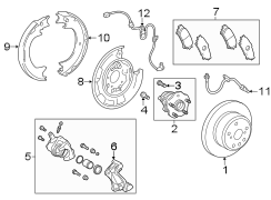 Diagram REAR SUSPENSION. BRAKE COMPONENTS. for your 2017 TOYOTA RAV4 LE 2.5L AWD