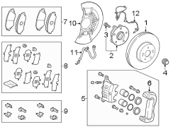 Image of Disc Brake Caliper image for your 2008 Toyota Camry 3.5L V6 A/T SE SEDAN 