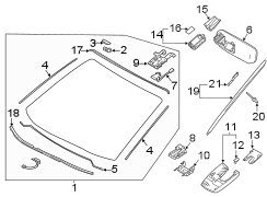 Image of Windshield Molding image for your 2001 Toyota Avalon  XLS Sedan 