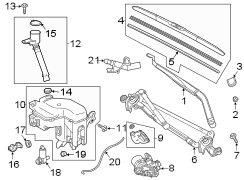 Image of Washer Fluid Reservoir Filler Pipe image for your 2021 Toyota Highlander  L Sport Utility 