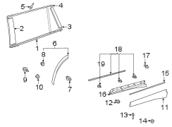 Image of Wheel Arch Molding (Right, Lower) image for your 2021 Toyota Highlander   