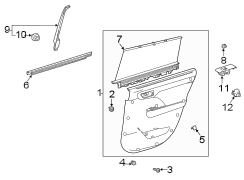 Image of Door Window Molding (Upper) image for your 2017 Toyota Avalon  Hybrid Limited Sedan 