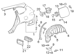 Diagram Quarter panel & components. for your TOYOTA RAV 4 XLE