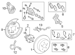 Image of Disc Brake Caliper (Rear) image for your 2021 Toyota Highlander   