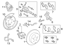 Image of Disc Brake Caliper (Rear) image for your 2008 Toyota Camry 2.4L M/T SE SEDAN 