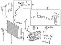 Image of A/C Refrigerant Suction Hose (Front) image for your 2023 Toyota Camry   