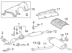 Image of Exhaust System Hanger Bracket (Front, Rear) image for your 2021 Toyota Camry 2.5L A/T AWD SE SEDAN 