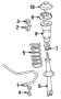 Image of Suspension Shock Absorber Mount (Rear, Upper) image for your 2005 Toyota Avalon  XL Sedan 