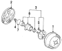 Image of Nut. Axle. (Rear). Axle Nut. CV Joint Nut. image for your 2011 Toyota Sequoia 5.7L i-Force V8 FLEX A/T RWD SR5 Sport Utility 