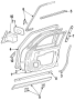 Diagram DOOR & COMPONENTS. EXTERIOR TRIM. OUTSIDE MIRRORS. for your 1990 TOYOTA PREVIA