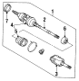 Diagram FRONT SUSPENSION. AXLE SHAFT. for your 1995 TOYOTA CAMRY COUPE, LE 2200CC 16-VALVE DOHC EFI, AUTOMATIC