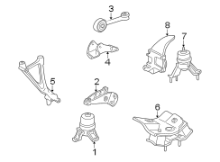 Diagram ENGINE / TRANSAXLE. ENGINE & TRANS MOUNTING. for your 1996 TOYOTA T100