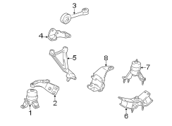 Diagram ENGINE / TRANSAXLE. ENGINE & TRANS MOUNTING. for your 1996 TOYOTA T100