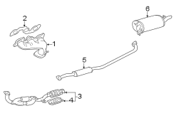 Diagram EXHAUST SYSTEM. EXHAUST COMPONENTS. MANIFOLD. for your TOYOTA 4RUNNER