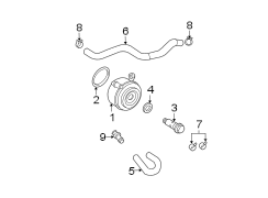 Diagram OIL COOLER. for your 2007 TOYOTA PRIUS