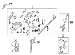 Diagram STEERING COLUMN ASSEMBLY. for your TOYOTA TACOMA