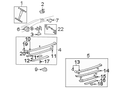 Diagram REAR SUSPENSION. SUSPENSION COMPONENTS. for your TOYOTA TACOMA