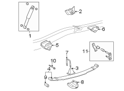 Diagram REAR SUSPENSION. SUSPENSION COMPONENTS. for your TOYOTA TACOMA