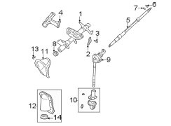 Diagram Steering column assembly. for your 2001 TOYOTA TACOMA