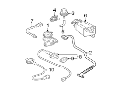 Diagram EMISSION SYSTEM. EMISSION COMPONENTS. for your 2003 TOYOTA COROLLA