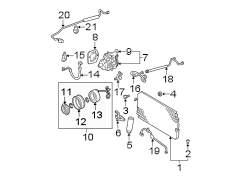 Diagram AIR CONDITIONER & HEATER. COMPRESSOR & LINES. CONDENSER. for your TOYOTA SOLARA