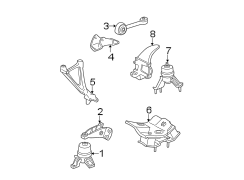 Diagram ENGINE / TRANSAXLE. ENGINE & TRANS MOUNTING. for your 1994 TOYOTA CAMRY COUPE, LE
