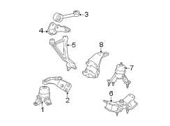 Diagram ENGINE / TRANSAXLE. ENGINE & TRANS MOUNTING. for your 1996 TOYOTA T100