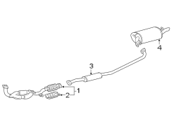 Diagram EXHAUST SYSTEM. EXHAUST COMPONENTS. for your TOYOTA 4RUNNER