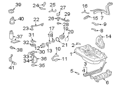 Diagram FUEL SYSTEM COMPONENTS. for your 2003 TOYOTA TUNDRA LIMITED