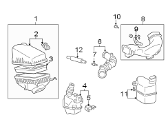 2000 Toyota CAMRY Engine Air Intake Resonator (Upper). 2.2 - 1789303110 ...