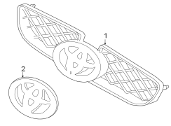 Diagram GRILLE & COMPONENTS. for your 2002 TOYOTA CELICA