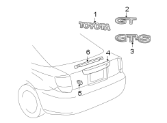 Diagram LIFT GATE. EXTERIOR TRIM. for your 2000 TOYOTA SOLARA