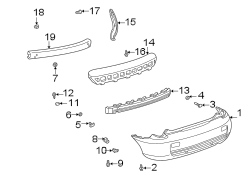 Diagram REAR BUMPER. BUMPER & COMPONENTS. for your 2008 TOYOTA MATRIX