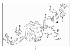 Diagram AIR CONDITIONER & HEATER. EVAPORATOR & HEATER COMPONENTS. for your 2012 TOYOTA MATRIX