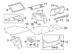 Diagram REAR BODY & FLOOR. INTERIOR TRIM. for your 2013 TOYOTA