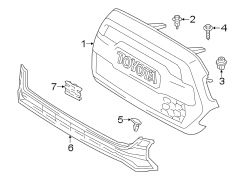 Image of Garnish, Radiator Gear. Trim. (Lower) image for your Toyota