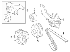 Diagram BELTS & PULLEYS. WATER PUMP. for your 2022 TOYOTA RAV4