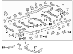 Diagram FRAME & COMPONENTS. for your TOYOTA TACOMA