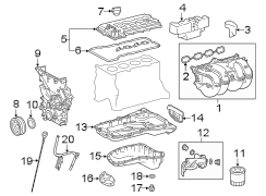 Diagram ENGINE PARTS. MANIFOLD. for your 2014 TOYOTA TUNDRA SR Extended Cab Pickup Fleetside 4.0L  4WD