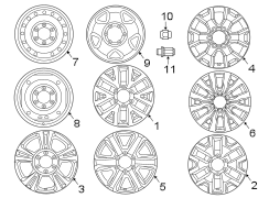 Diagram WHEELS. for your TOYOTA TACOMA