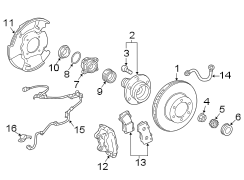 Diagram FRONT SUSPENSION. BRAKE COMPONENTS. for your 2002 TOYOTA CAMRY LE 2400CC 16-VALVE DOHC EFI, MANUAL , 5-SPEED