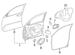 Diagram FRONT DOOR. DOOR & COMPONENTS. for your 1981 TOYOTA PICKUP