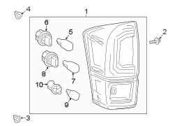 Diagram REAR LAMPS. TAIL LAMPS. for your TOYOTA TACOMA